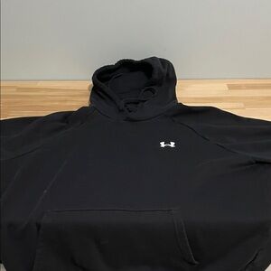 Under Armour Black Crewneck Hoodie with White Logo